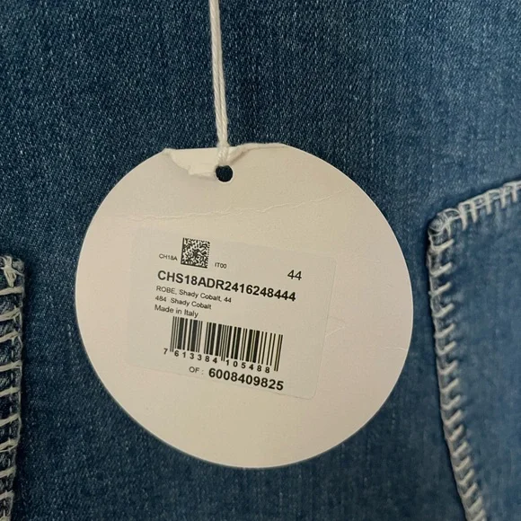 See By Chloé stretch denim mini A-line dress size 44 - Picture 4 of 5